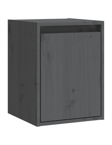 Pensile Grigio 30x30x40 cm in Legno Massello di Pino