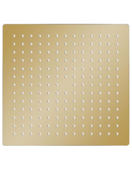 Testa Doccia a Pioggia in Acciaio Inox 25x25 cm Quadrata Oro