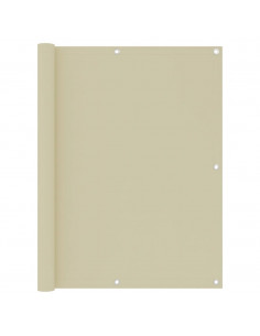 Paravento da Balcone Crema 120x600 cm Tessuto Oxford 2
