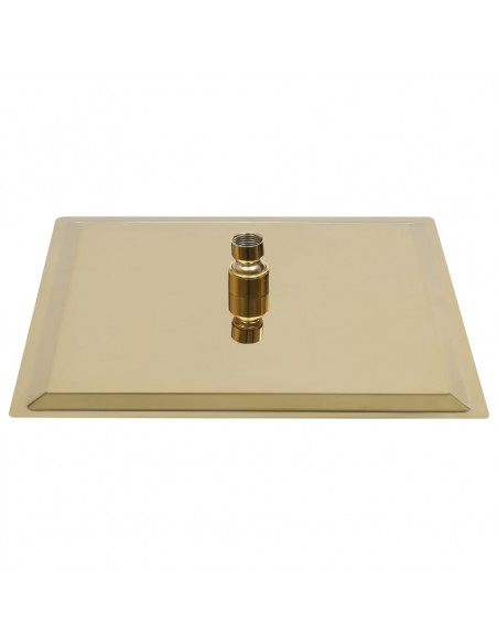 Testa Doccia a Pioggia in Acciaio Inox 25x25 cm Quadrata Oro