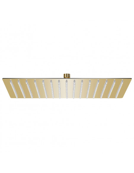 Testa Doccia a Pioggia Acciaio Inox 40x30 cm Rettangolare Oro