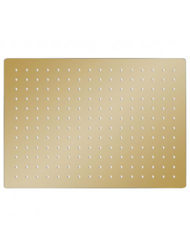 Testa Doccia a Pioggia Acciaio Inox 40x30 cm Rettangolare Oro