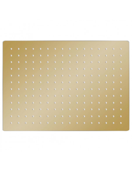 Testa Doccia a Pioggia Acciaio Inox 40x30 cm Rettangolare Oro