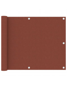 Paravento da Balcone Terracotta 75x300 cm Tessuto Oxford 2