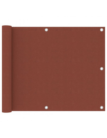 Paravento da Balcone Terracotta 75x300 cm Tessuto Oxford