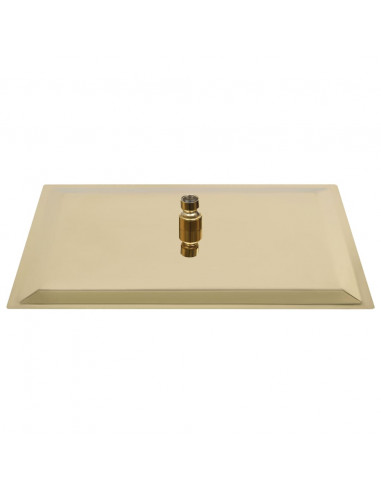 Testa Doccia a Pioggia Acciaio Inox 40x30 cm Rettangolare Oro