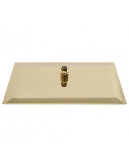 Testa Doccia a Pioggia Acciaio Inox 40x30 cm Rettangolare Oro