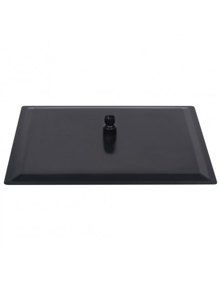 Testa Doccia a Pioggia in Acciaio Inox 50x50 cm Quadrata Nera
