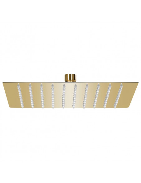 Testa Doccia a Pioggia in Acciaio Inox 20x20cm Quadrata Oro