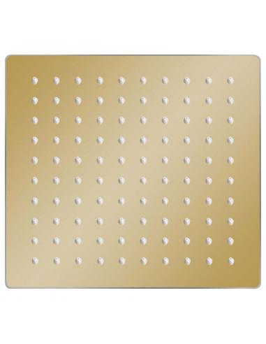 Testa Doccia a Pioggia in Acciaio Inox 20x20cm Quadrata Oro