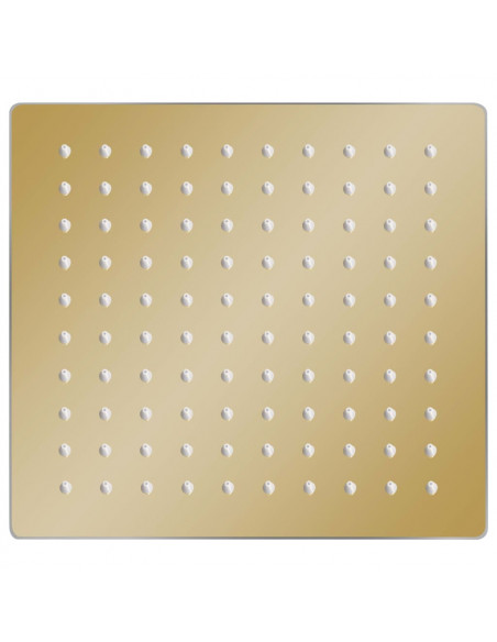 Testa Doccia a Pioggia in Acciaio Inox 20x20cm Quadrata Oro