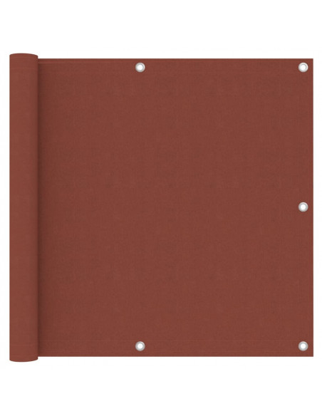 Paravento da Balcone Terracotta 90x500 cm Tessuto Oxford