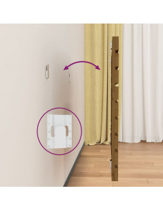 Testiera da Parete Miele 106x3x63 cm in Legno Massello di Pino