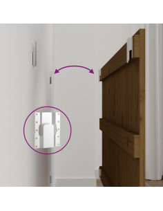 Testiera da Parete Miele 108x3x60 cm in Legno Massello di Pino