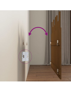 Testiera da Parete Miele 108x3x80 cm in Legno Massello di Pino