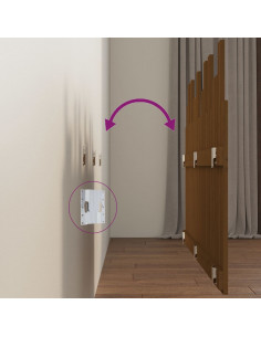 Testiera da Parete Miele 127,5x3x80cm in Legno Massello di Pino