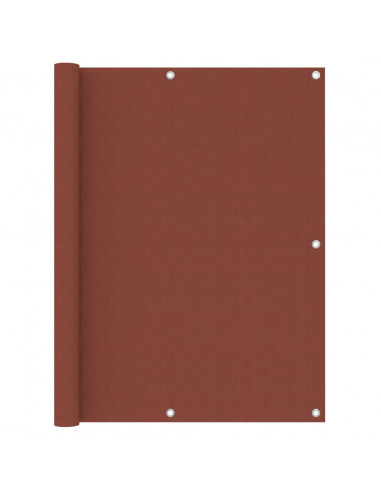 Paravento da Balcone Terracotta 120x400 cm Tessuto Oxford