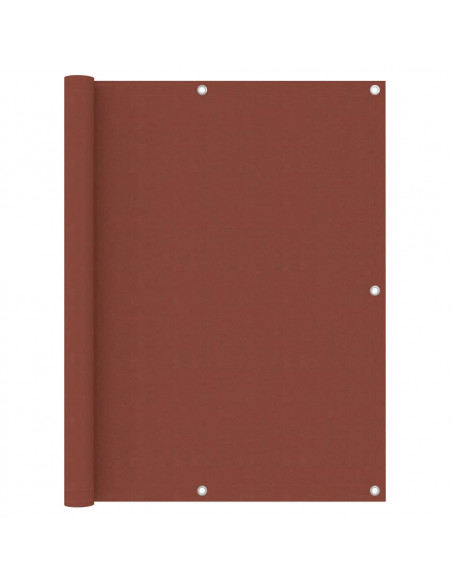 Paravento da Balcone Terracotta 120x400 cm Tessuto Oxford