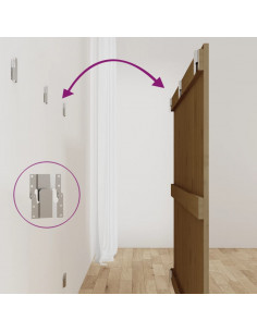 Testiera da Parete Miele 127,5x3x90cm in Legno Massello di Pino