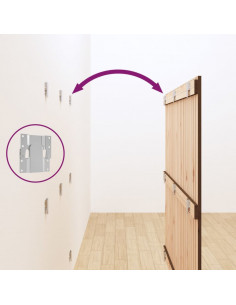 Testiera da Parete Miele 140x3x110 cm in Legno Massello di Pino