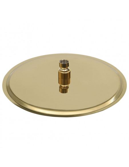 Testa Doccia a Pioggia in Acciaio Inox 30 cm Rotonda Oro
