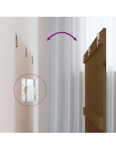 Testiera da Parete Miele 140x3x90 cm in Legno Massello di Pino