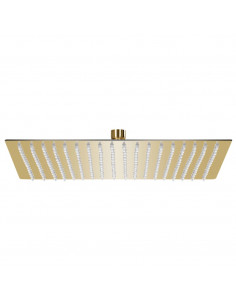 Testa Doccia a Pioggia in Acciaio Inox 50x50 cm Quadrata Oro 2