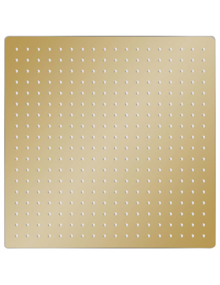 Testa Doccia a Pioggia in Acciaio Inox 50x50 cm Quadrata Oro