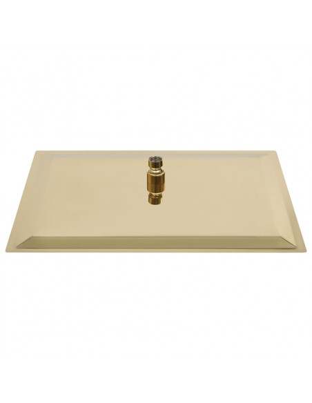 Testa Doccia a Pioggia in Acciaio Inox 50x50 cm Quadrata Oro