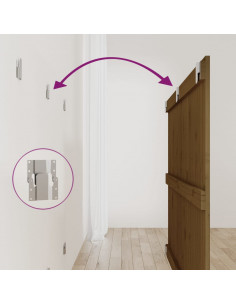 Testiera da Parete Miele 147x3x90 cm in Legno Massello di Pino