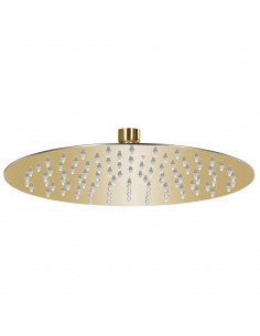 Testa Doccia a Pioggia in Acciaio Inox 25 cm Rotonda Oro 2