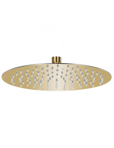 Testa Doccia a Pioggia in Acciaio Inox 25 cm Rotonda Oro