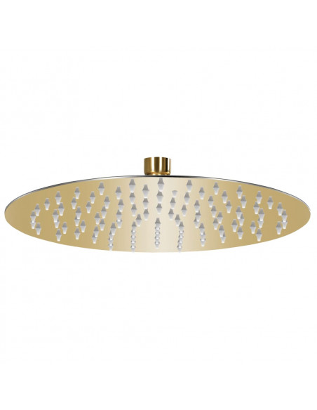 Testa Doccia a Pioggia in Acciaio Inox 25 cm Rotonda Oro