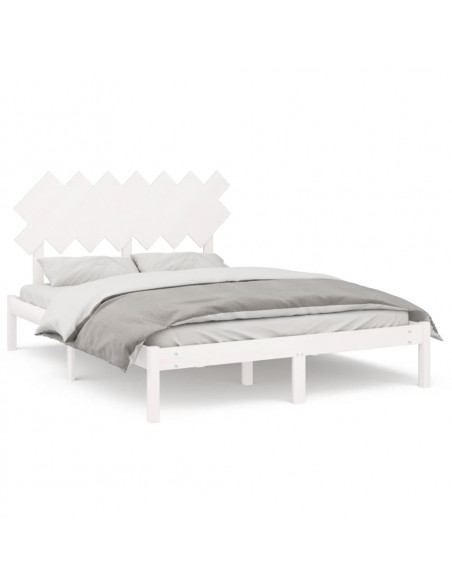 Giroletto Bianco 140x190 cm 4FT6 Double in Legno Massello