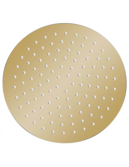 Testa Doccia a Pioggia in Acciaio Inox 25 cm Rotonda Oro