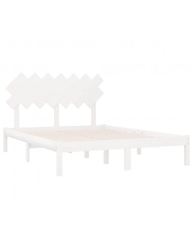 Giroletto Bianco 140x190 cm 4FT6 Double in Legno Massello