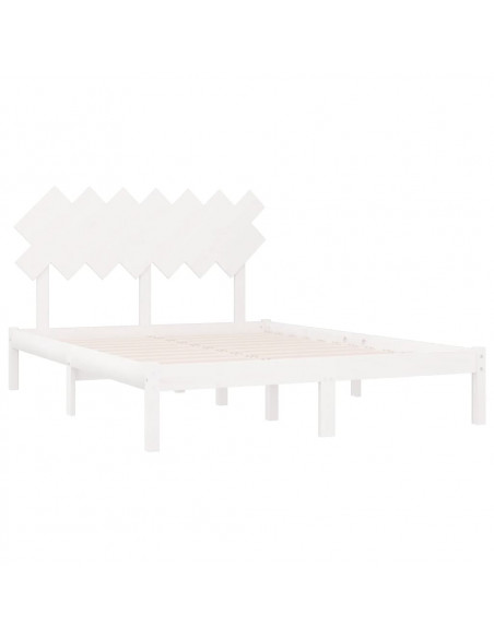Giroletto Bianco 140x190 cm 4FT6 Double in Legno Massello