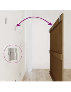 Testiera da Parete Miele 159,5x3x90cm in Legno Massello di Pino