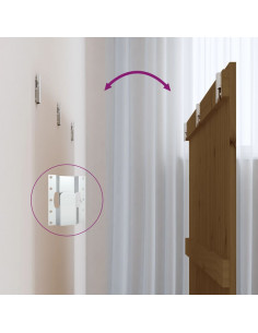 Testiera da Parete Miele 166x3x90 cm in Legno Massello di Pino