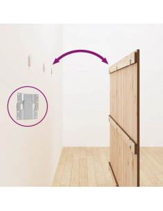 Testiera da Parete Miele 185x3x110 cm in Legno Massello di Pino