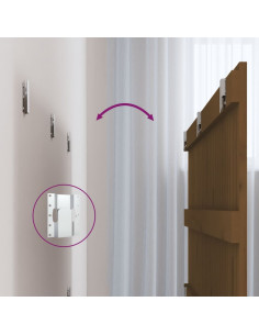 Testiera da Parete Miele 185x3x60 cm in Legno Massello di Pino