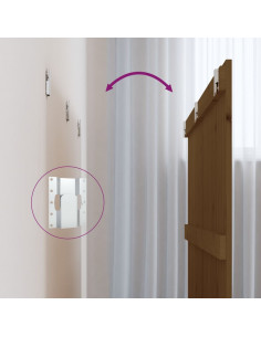 Testiera da Parete Miele 185x3x90 cm in Legno Massello di Pino