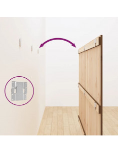 Testiera da Parete Miele 204x3x110 cm in Legno Massello di Pino