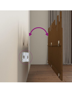 Testiera da Parete Miele 204x3x80 cm in Legno Massello di Pino