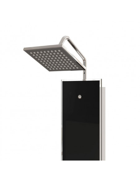 Pannello Doccia in Vetro 18x45,5x130 cm Nero
