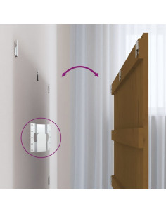 Testiera da Parete Miele 204x3x90 cm in Legno Massello di Pino