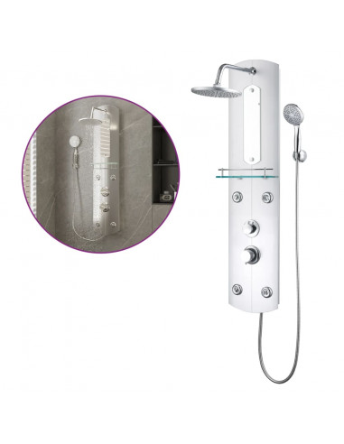 Pannello Doccia 25x43x110 cm Argento