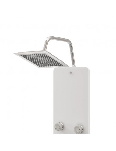 Pannello Doccia in Vetro 25x47,5x130 cm Bianco