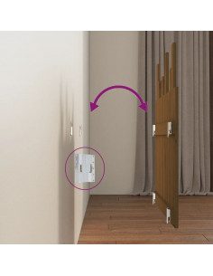 Testiera da Parete Miele 82,5x3x80cm in Legno Massello di Pino