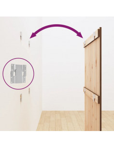 Testiera da Parete Miele 95,5x3x110cm in Legno Massello di Pino